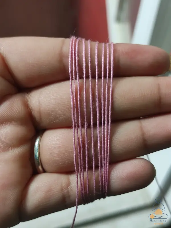 Rohstoffe - Baumwollstärke 2/10 gebleicht - Rochak handgestrickt