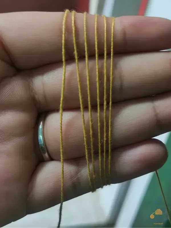 Rohstoffe - Baumwollstärke 2/10 gebleicht - Rochak handgestrickt