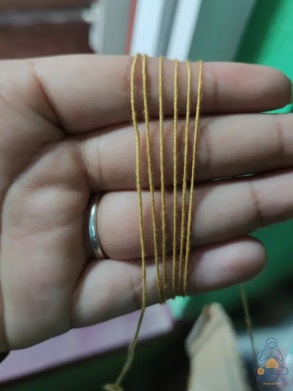 Rohstoffe - Baumwollstärke 2/10 gebleicht - Rochak handgestrickt