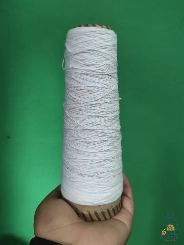 Rohstoffe - Baumwollstärke 2/10 gebleicht - Rochak handgestrickt