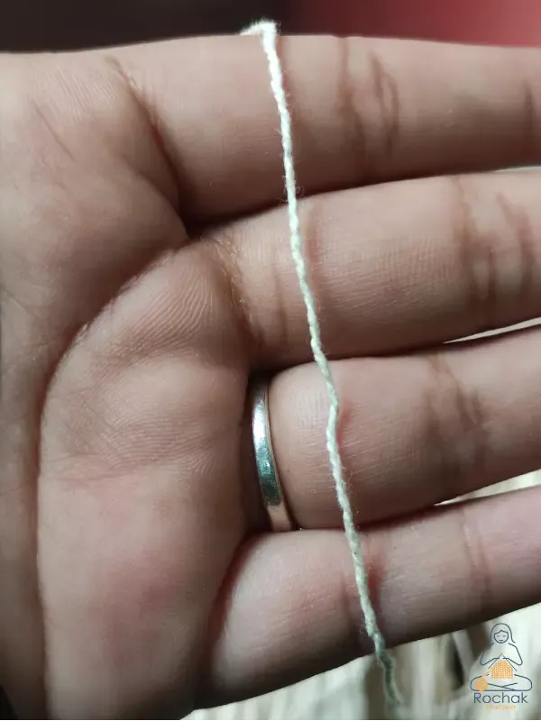 Rohstoffe - Baumwollstärke 2/10 gebleicht - Rochak handgestrickt