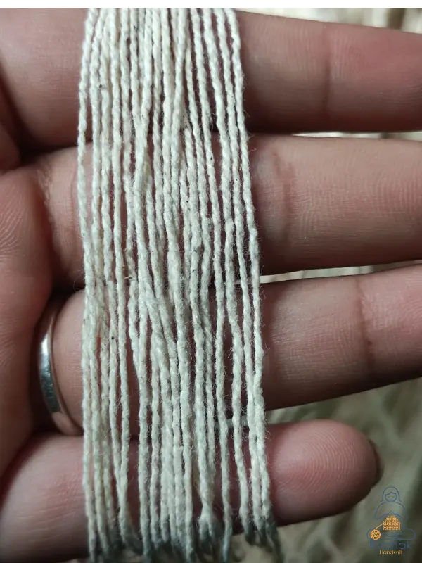 Rohstoffe - Baumwollstärke 2/10 gebleicht - Rochak handgestrickt