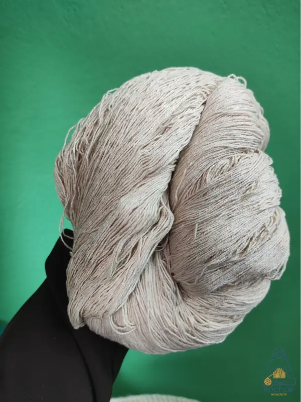 Rohstoffe - Baumwollstärke 2/10 gebleicht - Rochak handgestrickt
