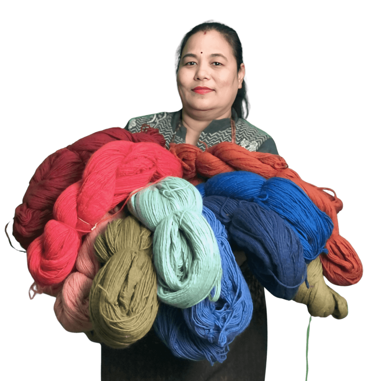 Beautiful colors of Merino wool at Rochak Handknit