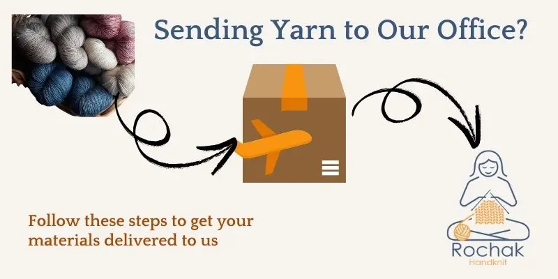 before Sending yarn to Rochak Handknit